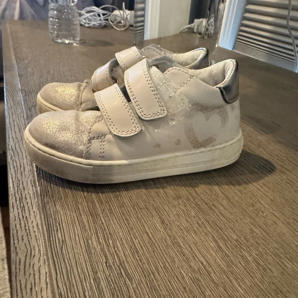 FALCOTTO Kids White and Silver Shoes